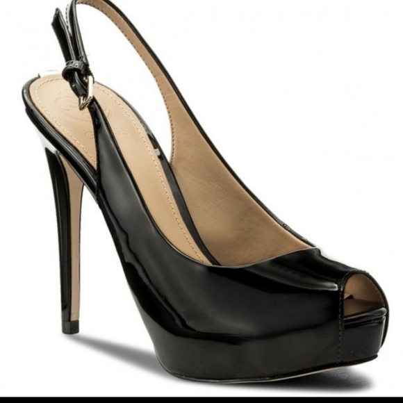 Guess Shoe Size 7.5 Sling Back Stiletto Open Toe - Picture 5 of 16